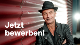 Foto von Peter Brings mit Slogan